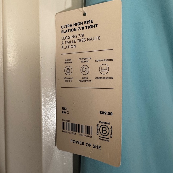 Athleta Ultra High Rise Elation Light Blue Leggings - Picture 5 of 5